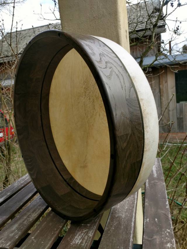 frame drum, black oak frame drum